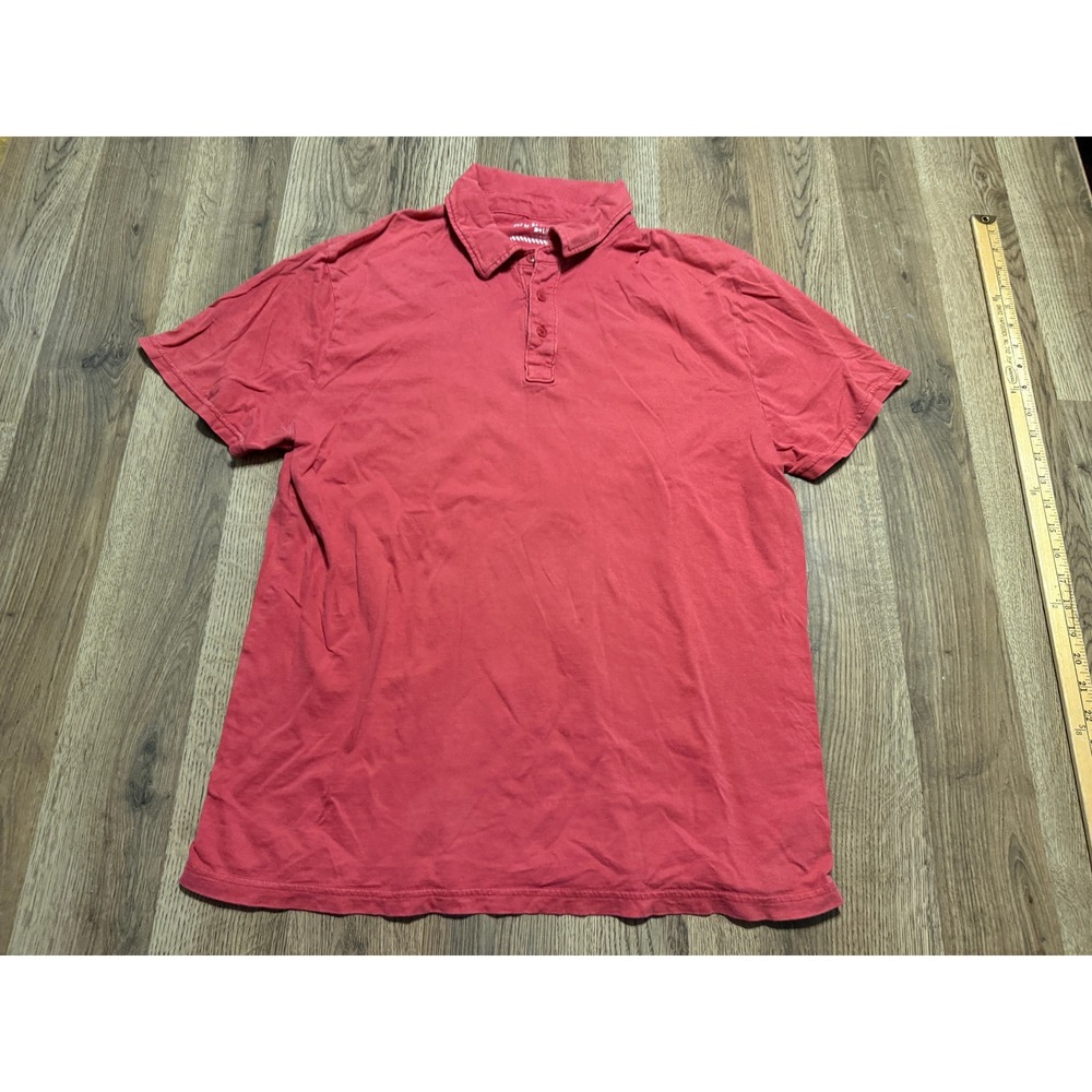 Old Navy Polo Mens Size Large Red Short Sleeve Shirt Cotton Casual